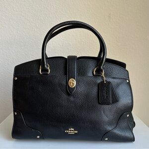 Coach Mercer Satchel in Black / Coach Black Purse
